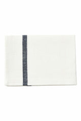FLW: Thick Linen Kitchen Cloth - White Navy/ Red