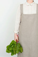FLW: Linen Square Cross Apron - Natural