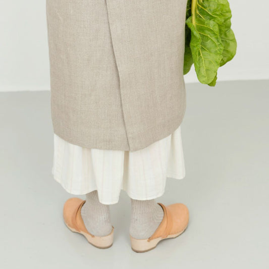 FLW: Linen Square Cross Apron - Natural