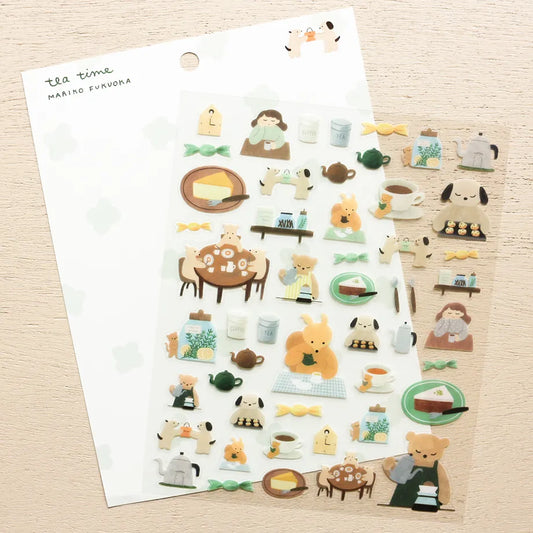 Cozyca x Mariko Fukuoka PET Sticker: Tea Time