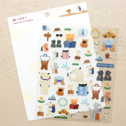 Cozyca x Mariko Fukuoka PET Sticker: Let's Travel