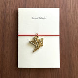 BK: Brass Charm - Crane