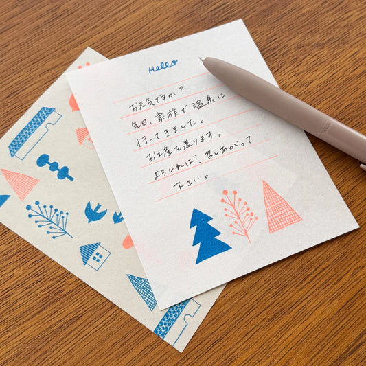 Salvia x Mizushima: Mini Letter Writing Set - Hello