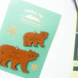 TF LIMITED: Leather Tag Bear