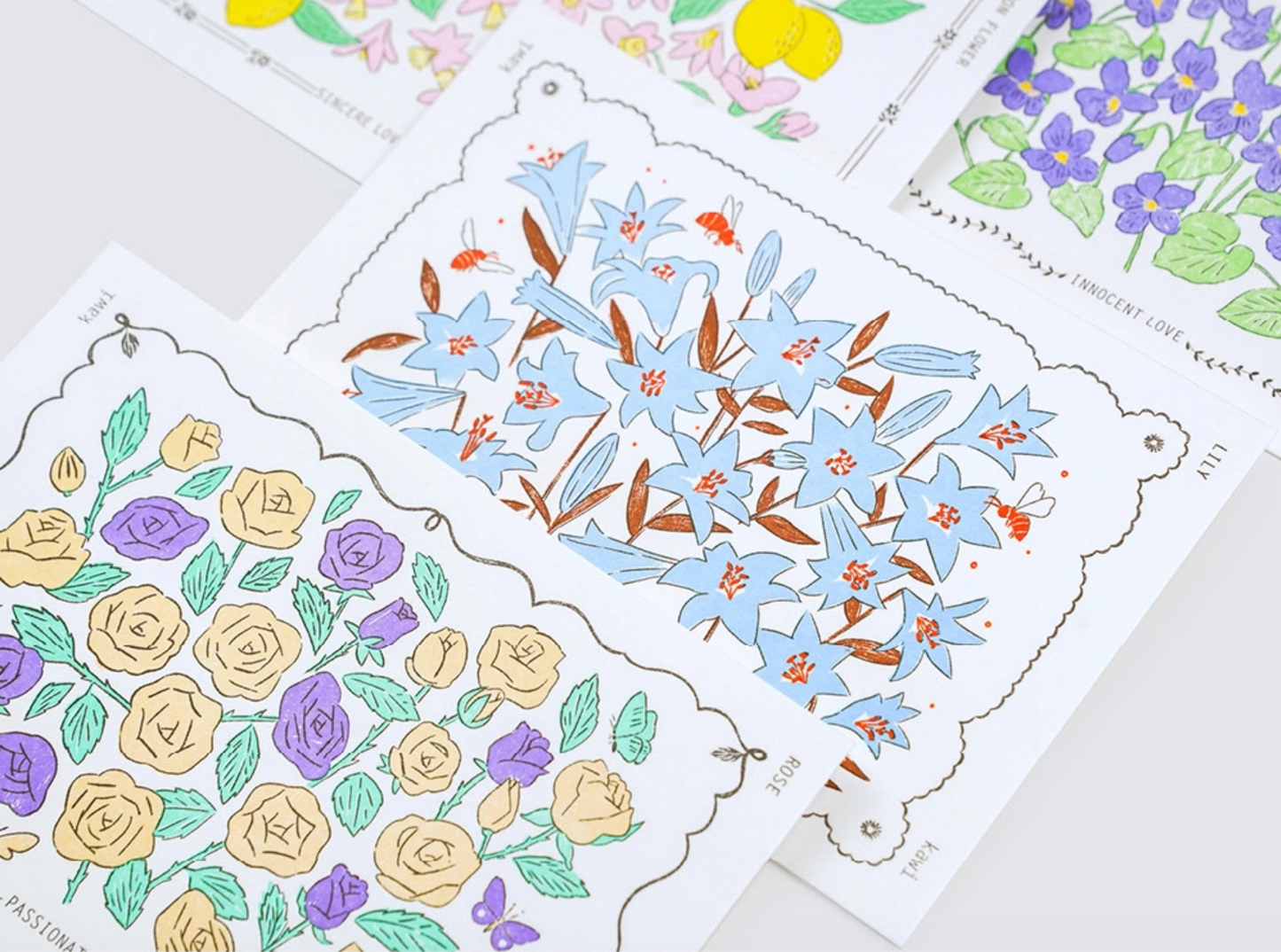 KAWI: Letterpress Card - Lily