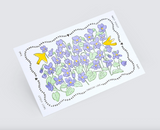 KAWI: Letterpress Card - Sweet Violet