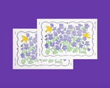 KAWI: Letterpress Card - Sweet Violet