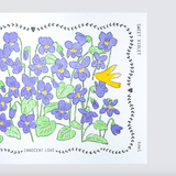 KAWI: Letterpress Card - Sweet Violet