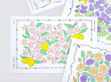 KAWI: Letterpress Card - Lemon Flower