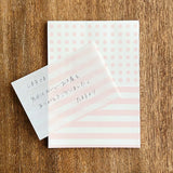 Mizushima: Perforated Memo Pad Dots & Stripes 01
