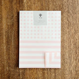 Mizushima: Perforated Memo Pad Dots & Stripes 01