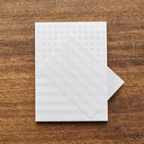 Mizushima: Perforated Memo Pad Dots & Stripes 01