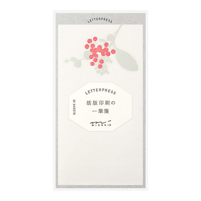 Midori: Letterpress Message Pad (Bouquet)