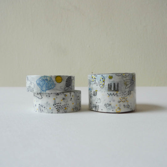 Tomomi Irago x Classiky Washi Tape: Beasts+Starlit Sky A Set of 2