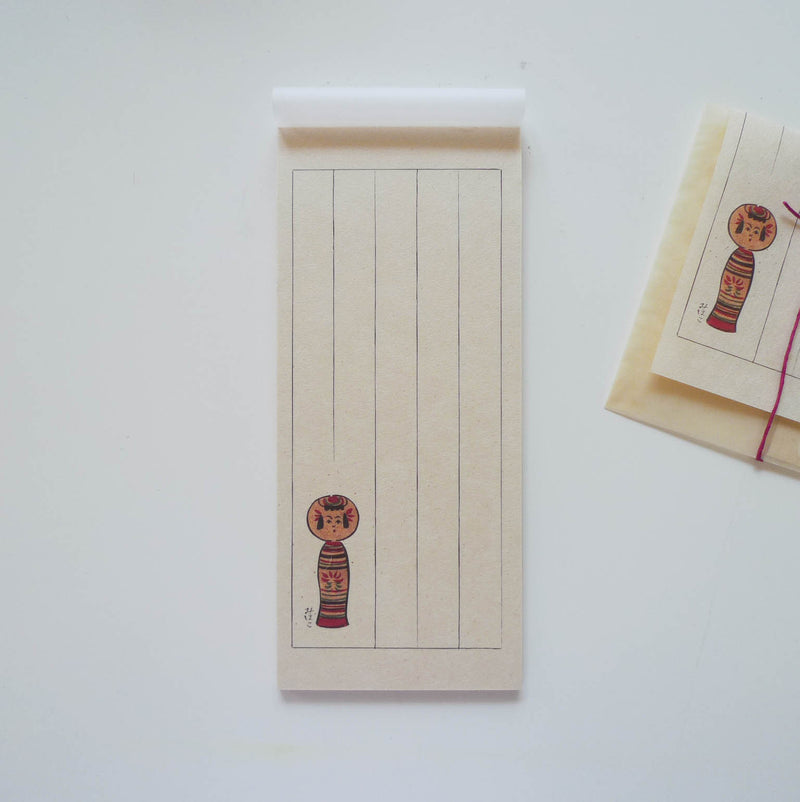 Mihoko Seki x Classiky: Kokeshi Memo Pad/ Envelope (Vertical)