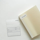 Label stickers that comes with every MD Notebook.