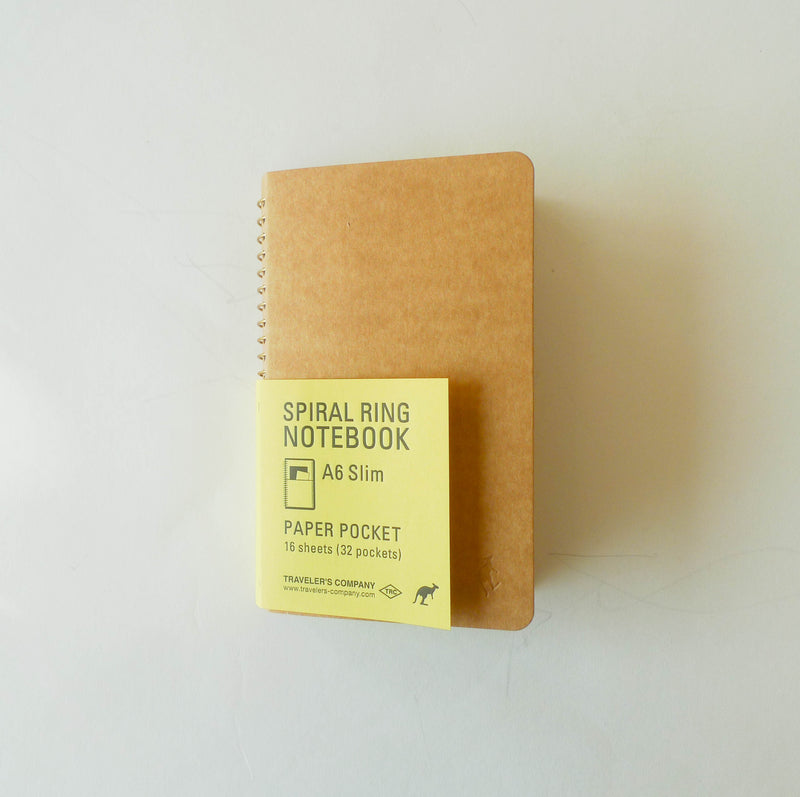 SPIRAL RING NOTEBOOK: Paper Pocket