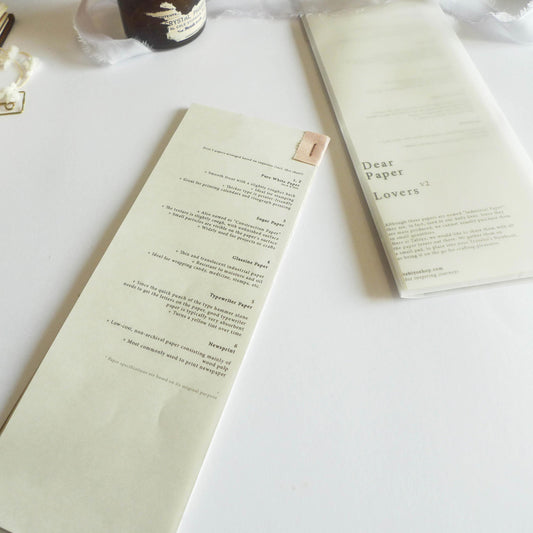 Tabiyo: “Dear Paper Lovers” Paper Pad v2