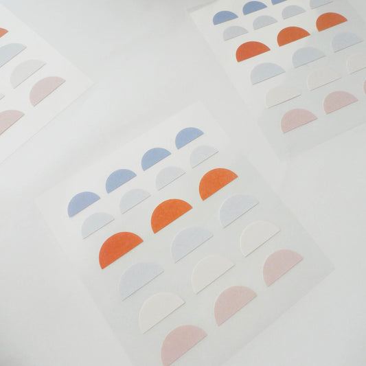 Suatelier: Plain Semi-circle Stickers