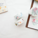 Toranekobonbon x Classiky Washi Tape: Cat Set of 2 (B)