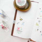 Toranekobonbon x Classiky Washi Tape: Cat Set of 2 (B)