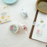 Toranekobonbon x Classiky Washi Tape: Cat Set of 2 (B)