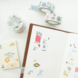 Toranekobonbon x Classiky Washi Tape: Cat Set of 2 (A)