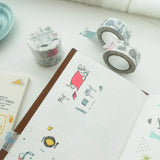 Toranekobonbon x Classiky Washi Tape: Cat Set of 2 (A)