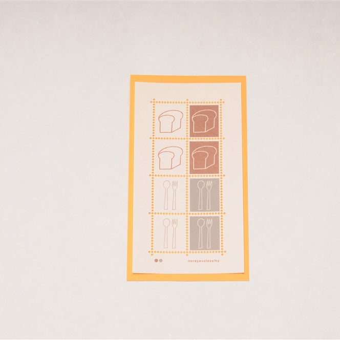 Noraya x Classiky: Water-activated Stamp Stickers