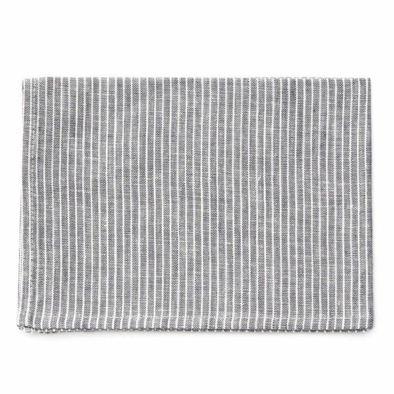 FLW: Linen Kitchen Cloth - Grey White Stripe