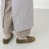 FLW: Linen Full Apron - Grey White Stripe