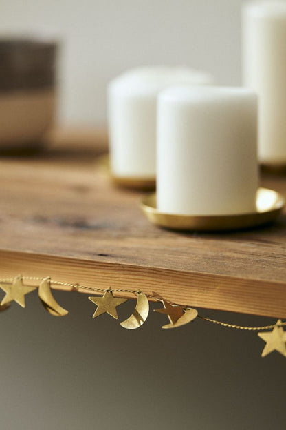 FLW: Brass Garland - Moon & Star