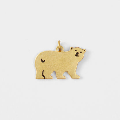 TF LIMITED: Brass Charm Small Bear