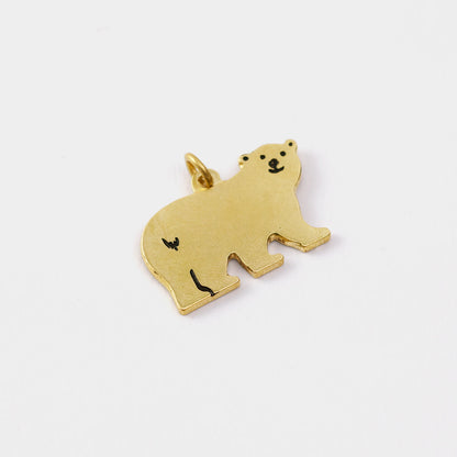 TF LIMITED: Brass Charm Small Bear