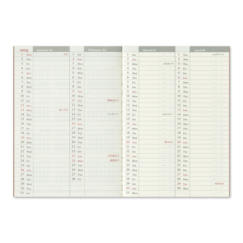 TRC 2025: Weekly Refill (Passport Size)