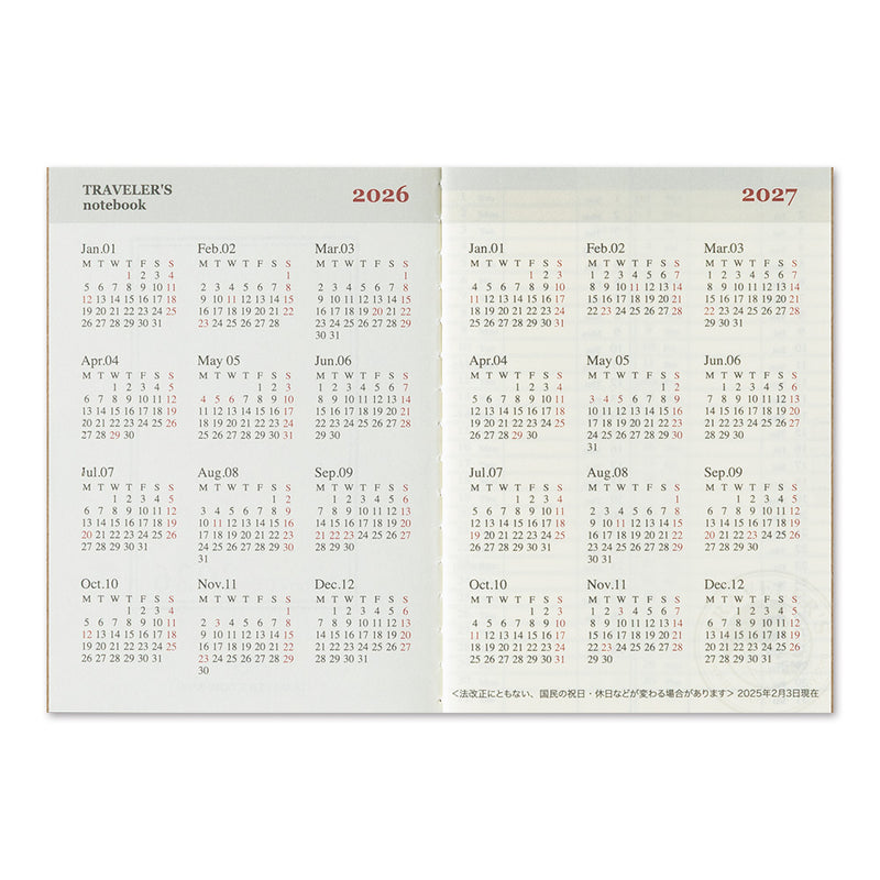 TRC 2026: Weekly (Passport Size)