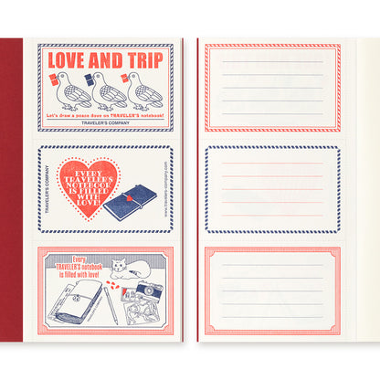 TRAVELER’S notebook LOVE AND TRIP Red [Regular Size]