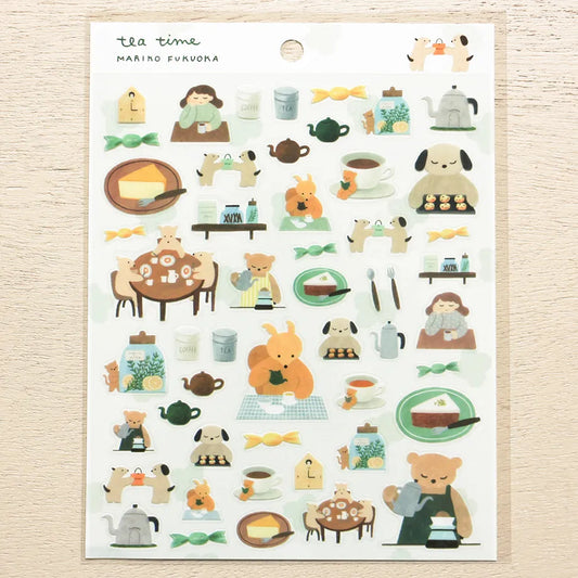 Cozyca x Mariko Fukuoka PET Sticker: Tea Time