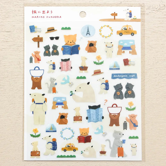 Cozyca x Mariko Fukuoka PET Sticker: Let's Travel