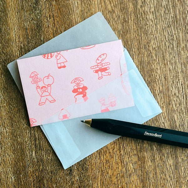 Nishiwaki x Mizushima: Mini Letter Writing Set - People & Food