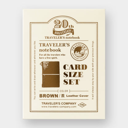 TRAVELER’S notebook Card Size 20th Anniversary Set [Brown]