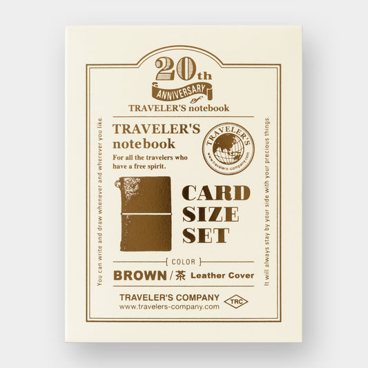 TRAVELER’S notebook Card Size 20th Anniversary Set [Brown]