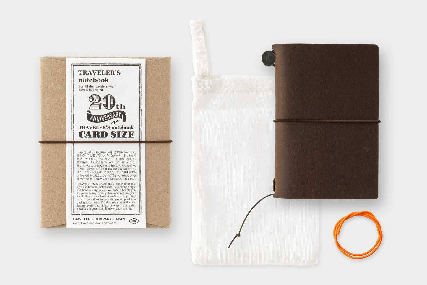 TRAVELER’S notebook Card Size 20th Anniversary Set [Brown]