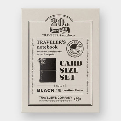 TRAVELER’S notebook Card Size 20th Anniversary Set [Black]