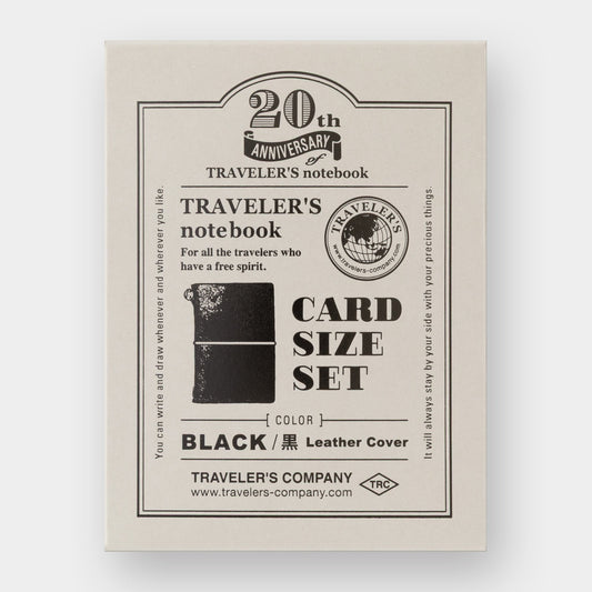 TRAVELER’S notebook Card Size 20th Anniversary Set [Black]