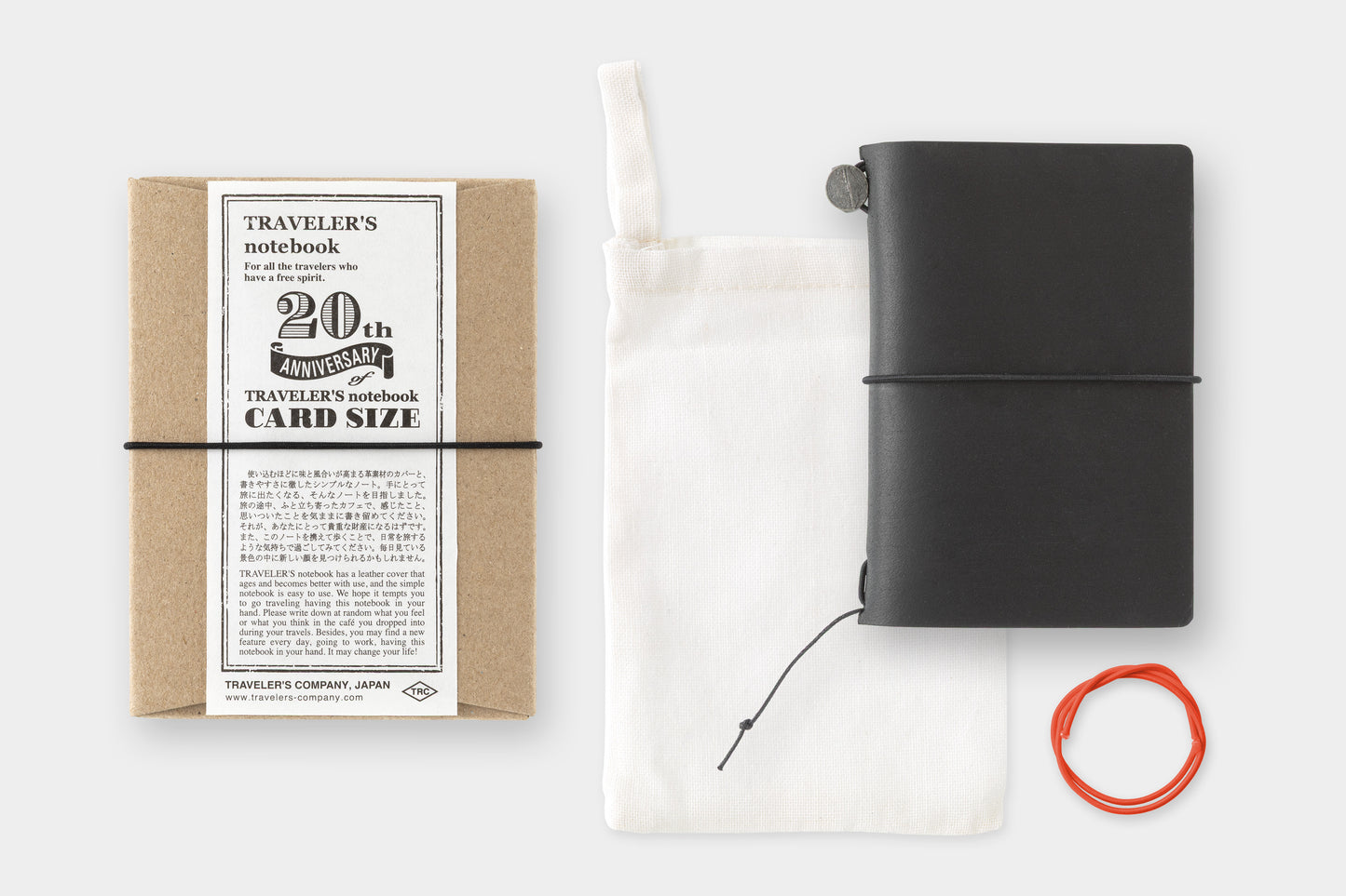 TRAVELER’S notebook Card Size 20th Anniversary Set [Black]