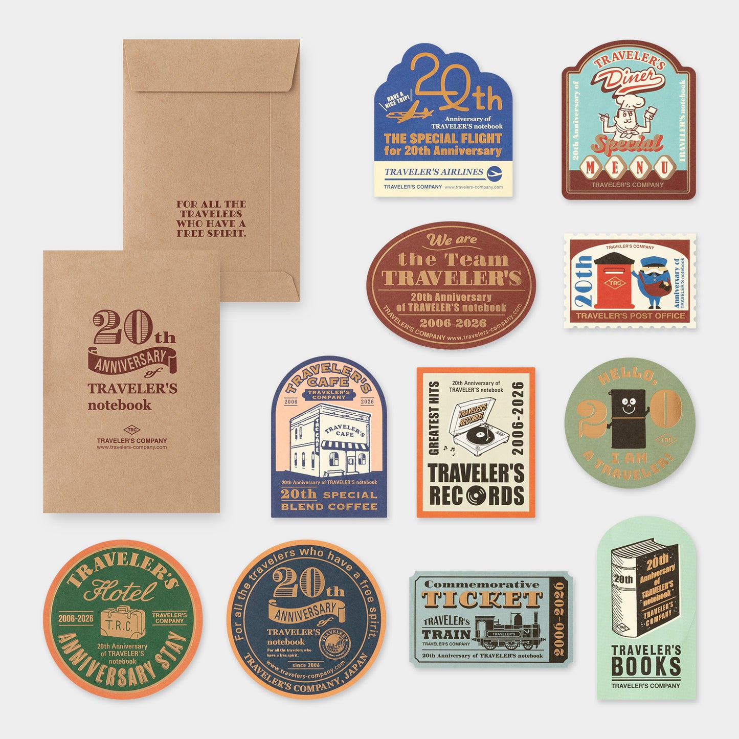 TRAVELER’S notebook 20th Anniversary Customization Set