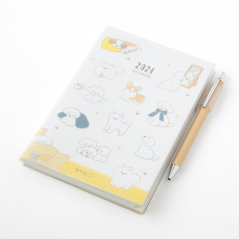 Midori 2024: Pocket Diary B6 Weekly+Memo [Dog]