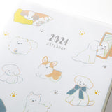 Midori 2024: Pocket Diary B6 Weekly+Memo [Dog]