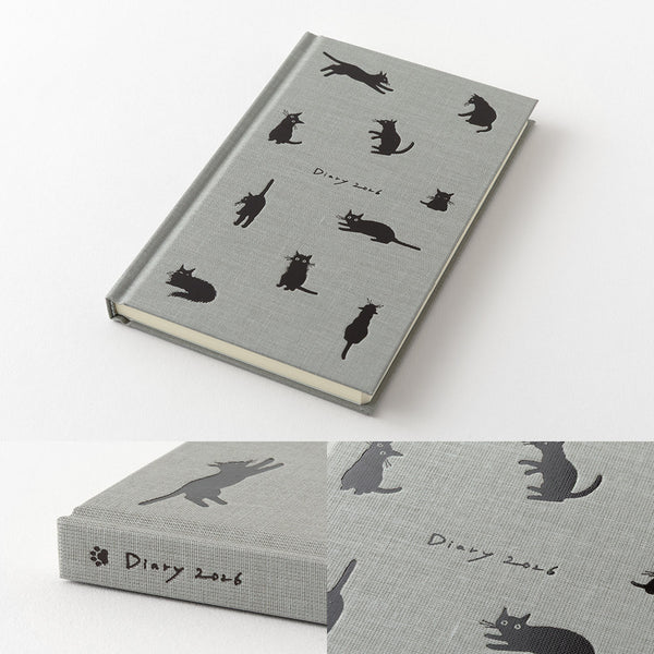 Midori 2026: Neko Diary [B6 Variant] Cat Gray